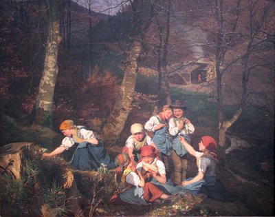 Children in the Forest by Ferdinand Georg Waldmuller